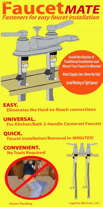 Fasteners for Easy Faucet Installation