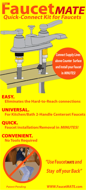 Faucetmate fasteners